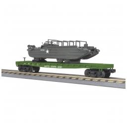 Click here to learn more about the M.T.H. Electric Trains O-27 Flat Car w/GMC DUKW 353, USARM.
