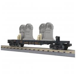 Click here to learn more about the M.T.H. Electric Trains O-27 Flat/Headstones/Flicker Candles,Halloween/Blk.