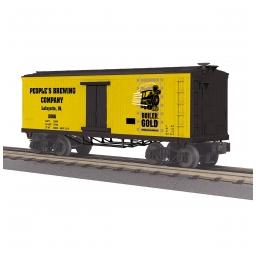 Click here to learn more about the M.T.H. Electric Trains O-27 19th Century Reefer, Boiler Gold Beer.