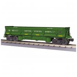Click here to learn more about the M.T.H. Electric Trains O-27 Dump Car w/Operating Bay, US Army #106825.