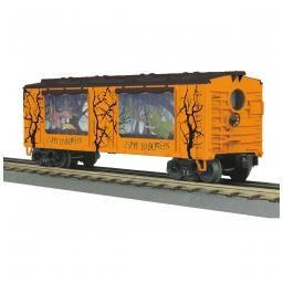 Click here to learn more about the M.T.H. Electric Trains O-27 Operating Box Car w/Action,  Halloween.