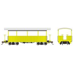 Click here to learn more about the Bachmann Industries On30 Spectrum Excursion Car, Yellow/Silver Roof.
