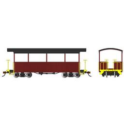 Click here to learn more about the Bachmann Industries On30 Spectrum Excursion Car, Burgundy/Black Roof.