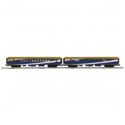 Click here to learn more about the M.T.H. Electric Trains O 70'' Streamlined Bag/Coach, Rocky Mountaineer (2).