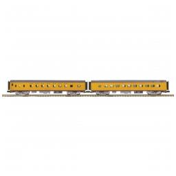 Click here to learn more about the M.T.H. Electric Trains O 70'' SS SL Slpr/Diner Pass Set, UP (2).