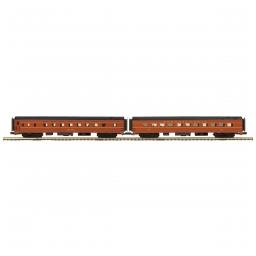 Click here to learn more about the M.T.H. Electric Trains O 70'' SS SL Slpr/Diner Pass Set (2).