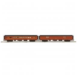 Click here to learn more about the M.T.H. Electric Trains O 70'' SS SL Baggage/Coach Pass Set (2).