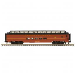Click here to learn more about the M.T.H. Electric Trains O 70'' SS SL Full Length Vista Dome Pass Car.
