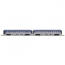 Click here to learn more about the M.T.H. Electric Trains O 70'' Ribbed SL Slpr/Diner Pass Set (2).