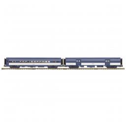 Click here to learn more about the M.T.H. Electric Trains O 70'' Ribbed SL Baggage/Coach Pass Set (2).