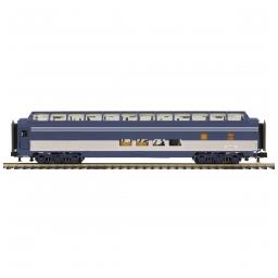 Click here to learn more about the M.T.H. Electric Trains O 70'' Ribbed SL Full Length Vista Dome Pass Car.