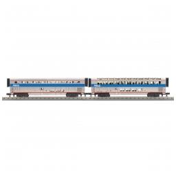 Click here to learn more about the M.T.H. Electric Trains O-31 SuperLiner Coach/Lounge Set, METRA #7658 (2).