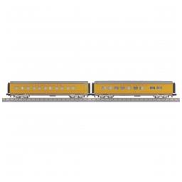 Click here to learn more about the M.T.H. Electric Trains O-27 60''Streamline Sleeper/Diner,UP/Alpine Park(2).