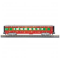 Click here to learn more about the M.T.H. Electric Trains O-27 60'' Streamlined Coach w/LED, Christmas.