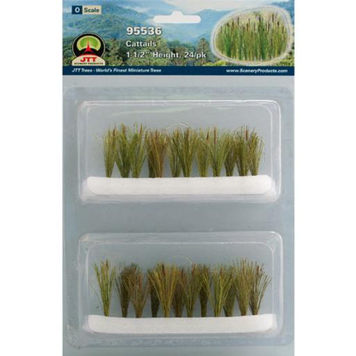 JTT Scenery Products O Cattails, 1.5" tall (24)
