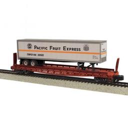 Click here to learn more about the M.T.H. Electric Trains S Scale Flat w/48'' Trailer, PFE #475205.